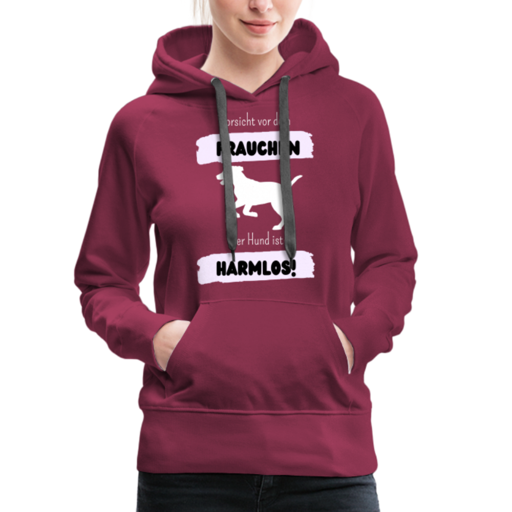 Frauen Premium Hoodie - Vorsicht vor dem Frauchen - Bordeaux