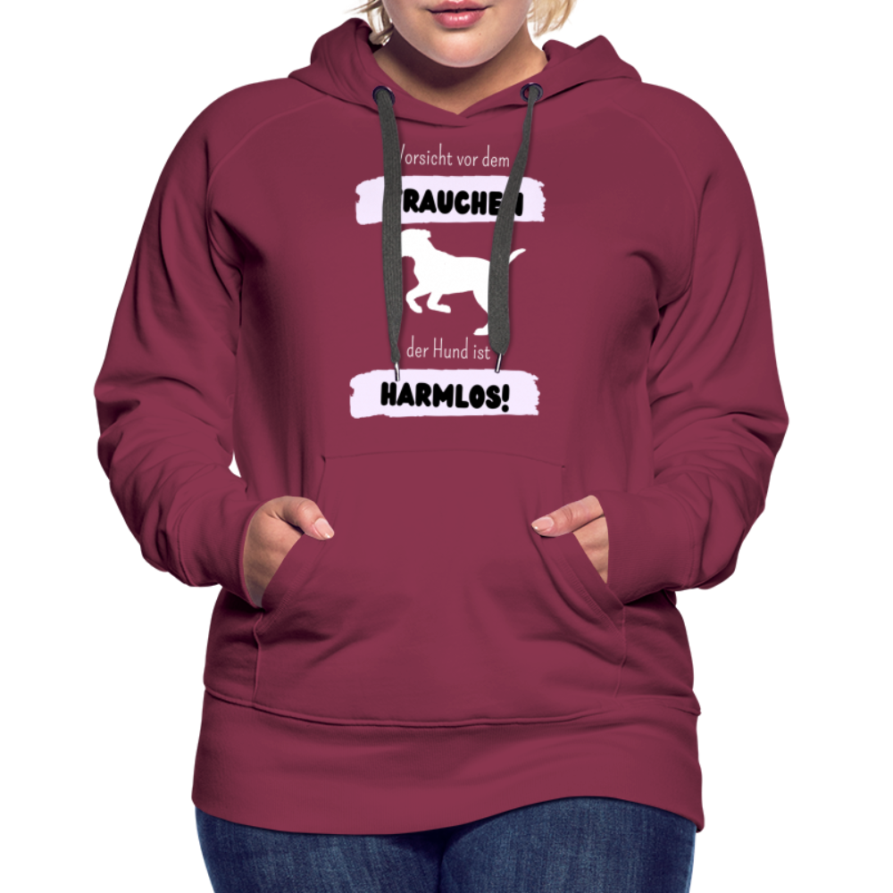 Frauen Premium Hoodie - Vorsicht vor dem Frauchen - Bordeaux