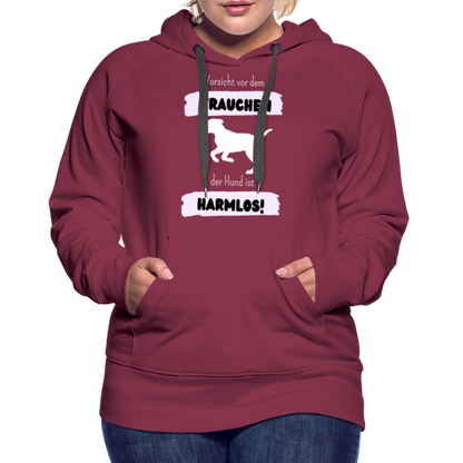 Frauen Premium Hoodie - Vorsicht vor dem Frauchen - Bordeaux