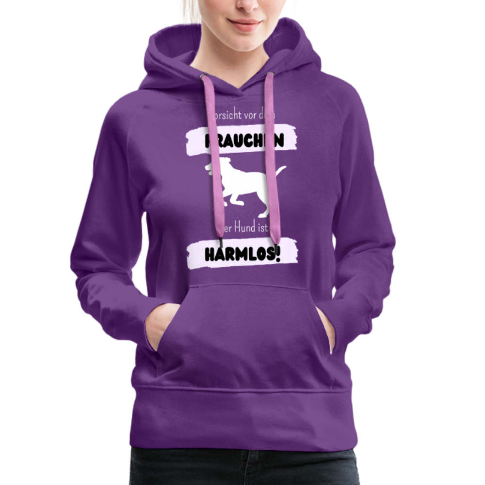 Frauen Premium Hoodie - Vorsicht vor dem Frauchen - Purple