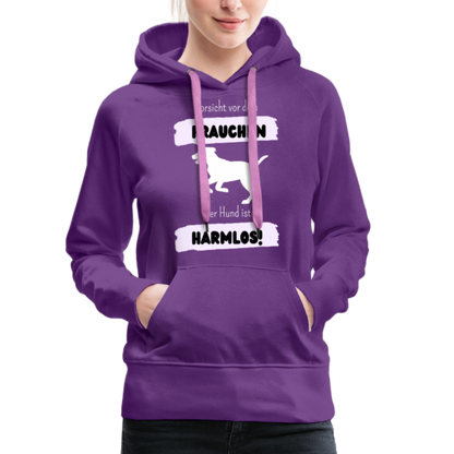 Frauen Premium Hoodie - Vorsicht vor dem Frauchen - Purple