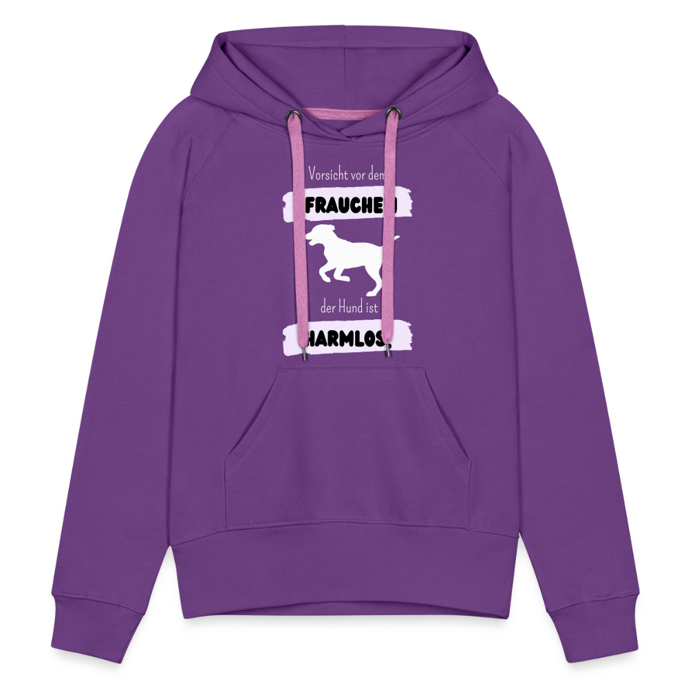 Frauen Premium Hoodie - Vorsicht vor dem Frauchen - Purple