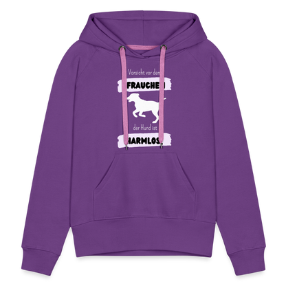 Frauen Premium Hoodie - Vorsicht vor dem Frauchen - Purple