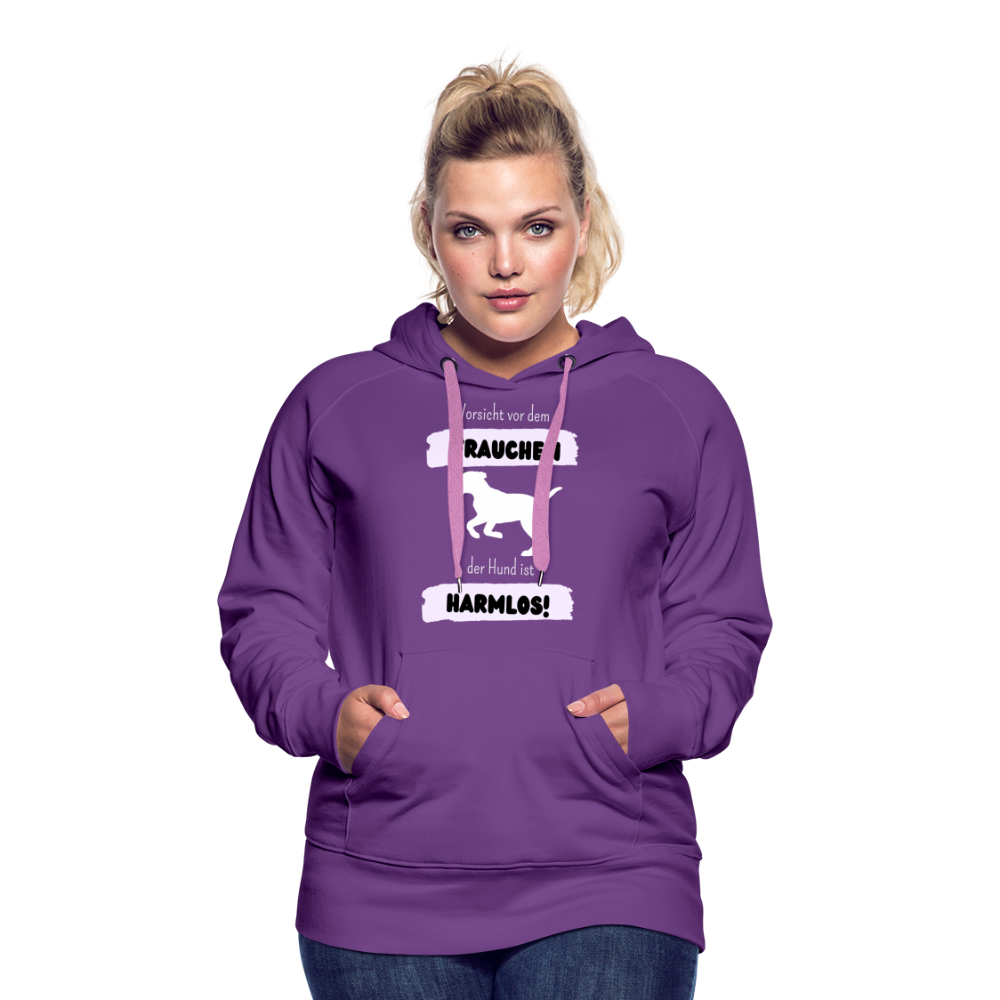 Frauen Premium Hoodie - Vorsicht vor dem Frauchen - Purple