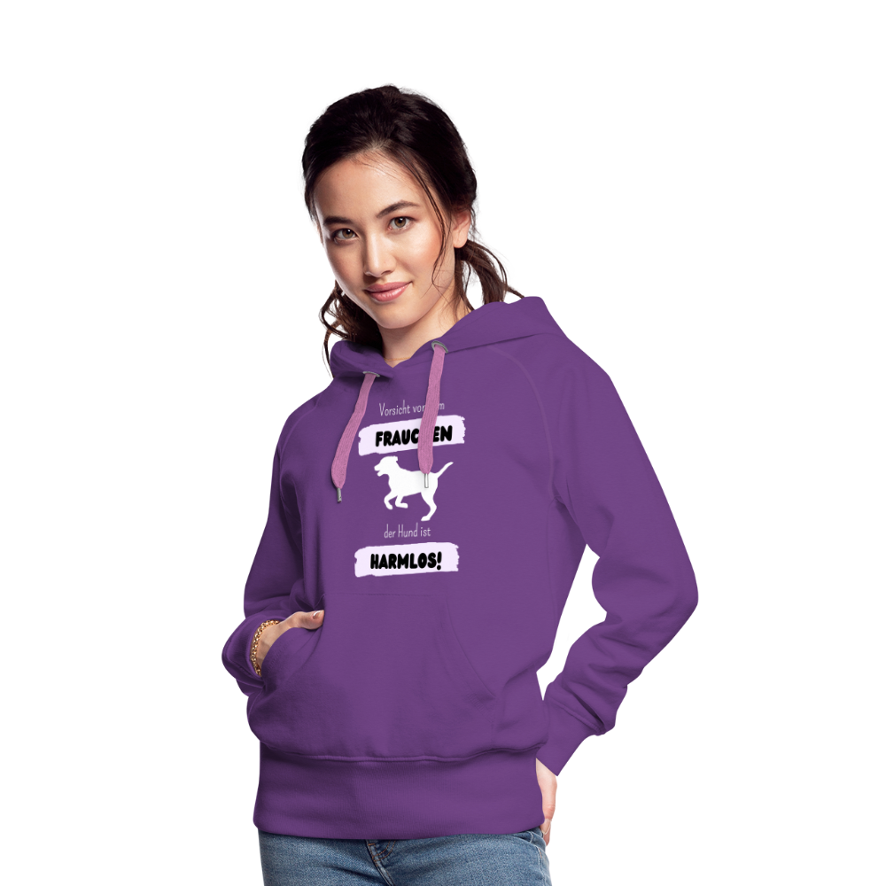 Frauen Premium Hoodie - Vorsicht vor dem Frauchen - Purple