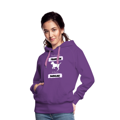 Frauen Premium Hoodie - Vorsicht vor dem Frauchen - Purple