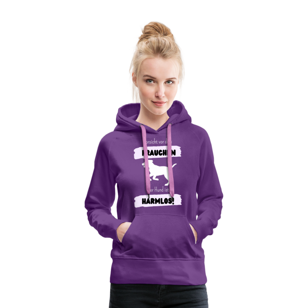 Frauen Premium Hoodie - Vorsicht vor dem Frauchen - Purple