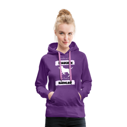 Frauen Premium Hoodie - Vorsicht vor dem Frauchen - Purple