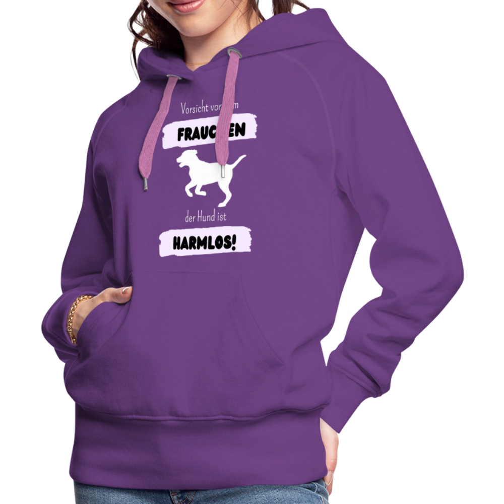 Frauen Premium Hoodie - Vorsicht vor dem Frauchen - Purple