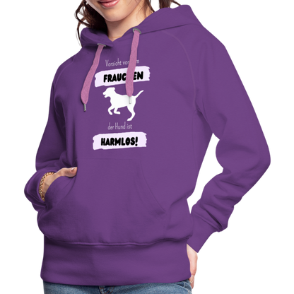 Frauen Premium Hoodie - Vorsicht vor dem Frauchen - Purple