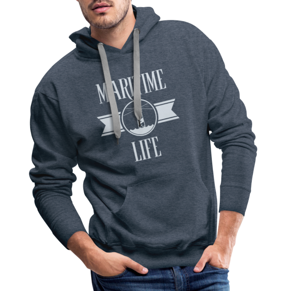 Men’s Premium Hoodie - Maritime Life - Jeansblau