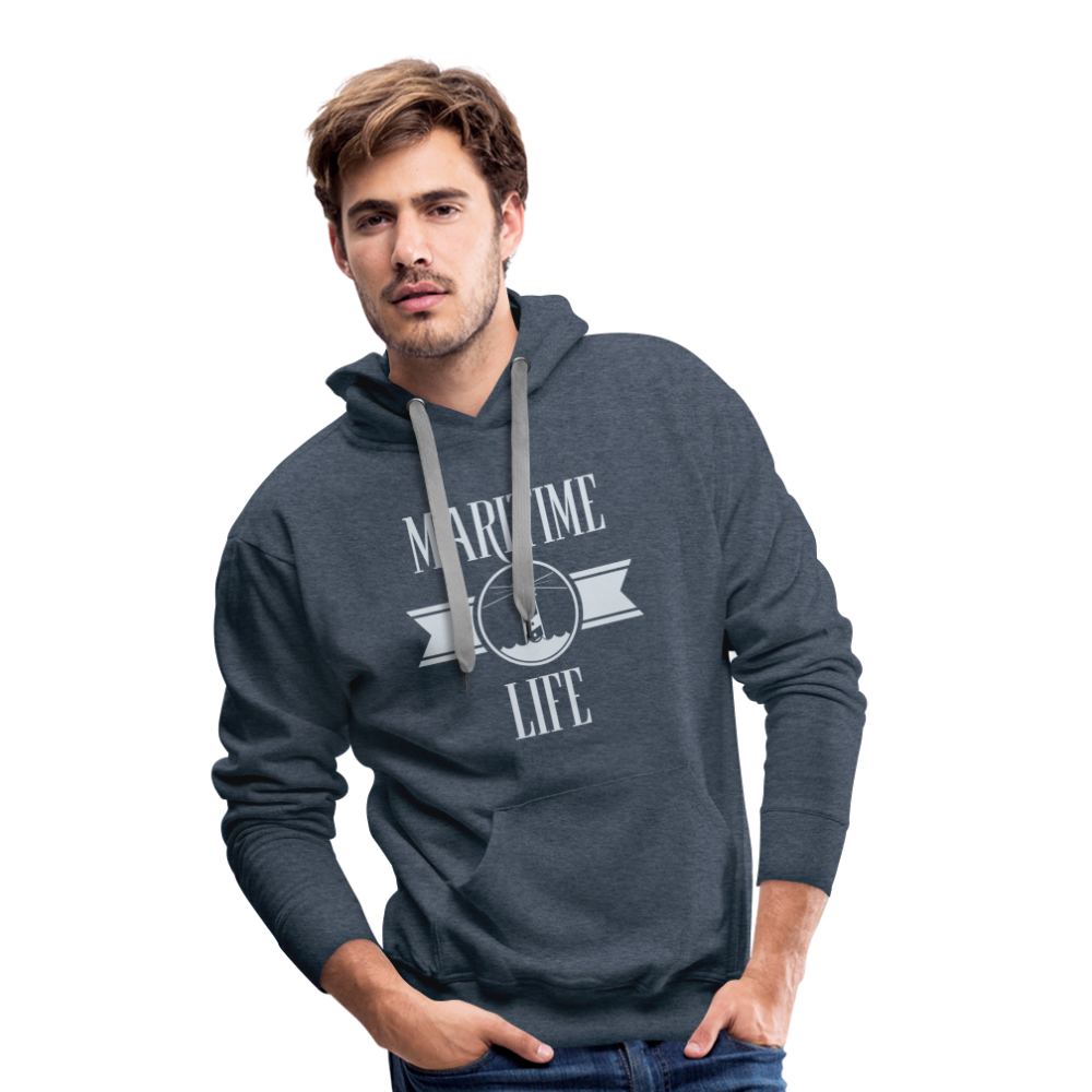 Men’s Premium Hoodie - Maritime Life - Jeansblau