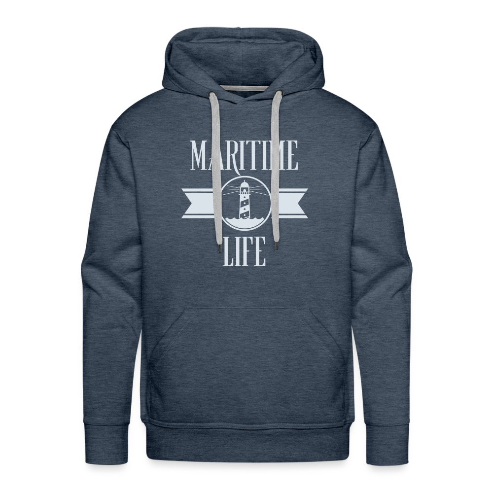 Men’s Premium Hoodie - Maritime Life - Jeansblau