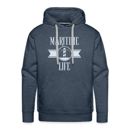 Men’s Premium Hoodie - Maritime Life - Jeansblau