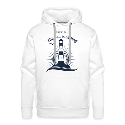 Men’s Premium Hoodie - The Sea is calling - weiß