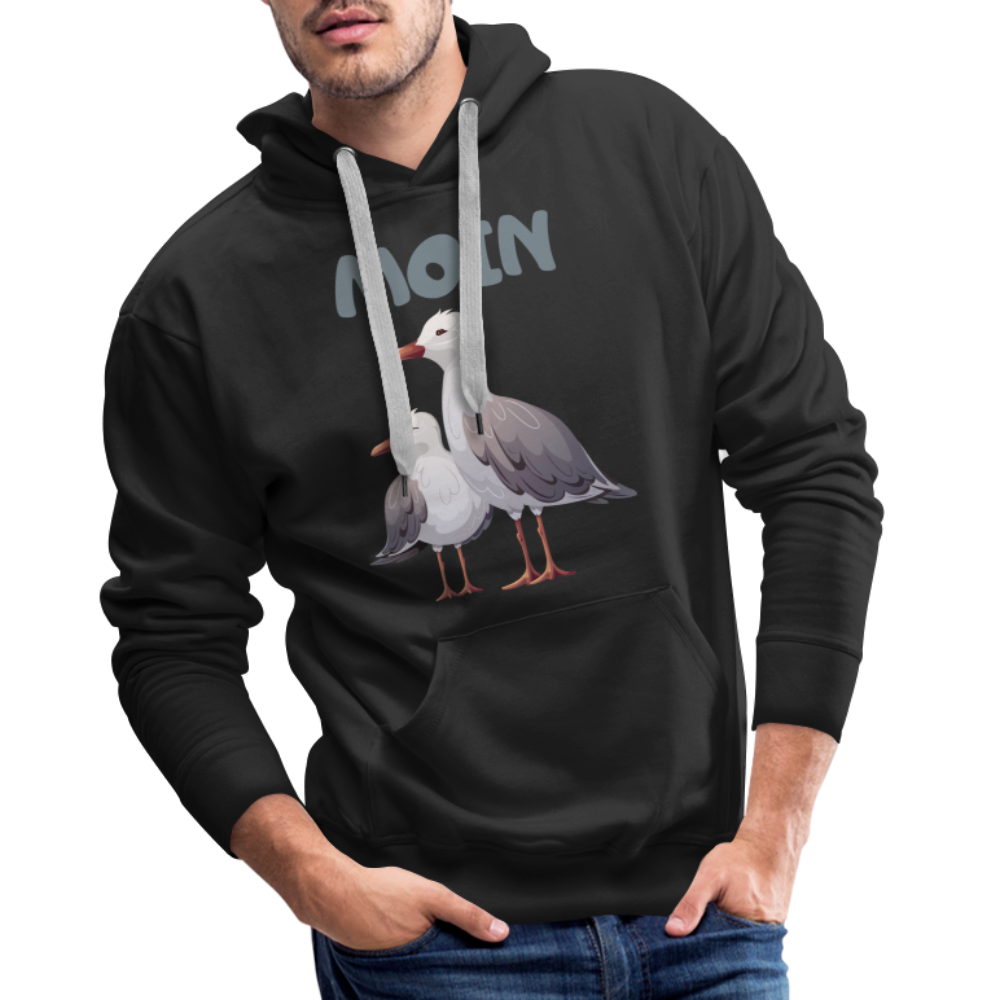 Men’s Premium Hoodie - Moin Möwe - Schwarz