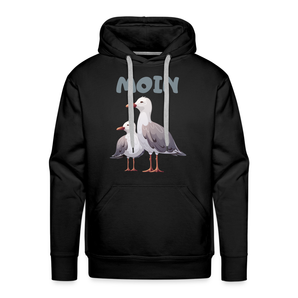 Men’s Premium Hoodie - Moin Möwe - Schwarz