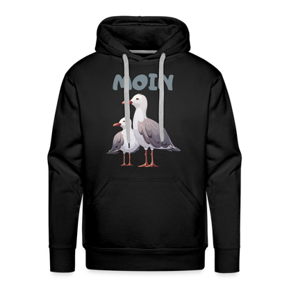 Men’s Premium Hoodie - Moin Möwe - Schwarz