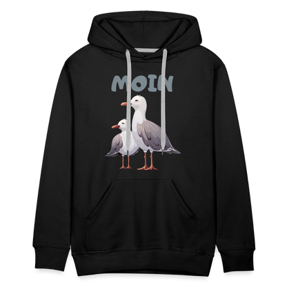 Men’s Premium Hoodie - Moin Möwe - Schwarz