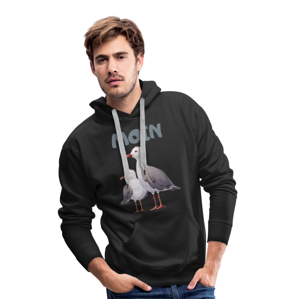 Men’s Premium Hoodie - Moin Möwe - Schwarz