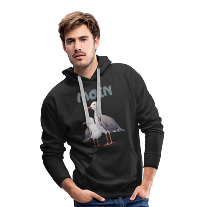 Men’s Premium Hoodie - Moin Möwe - Schwarz