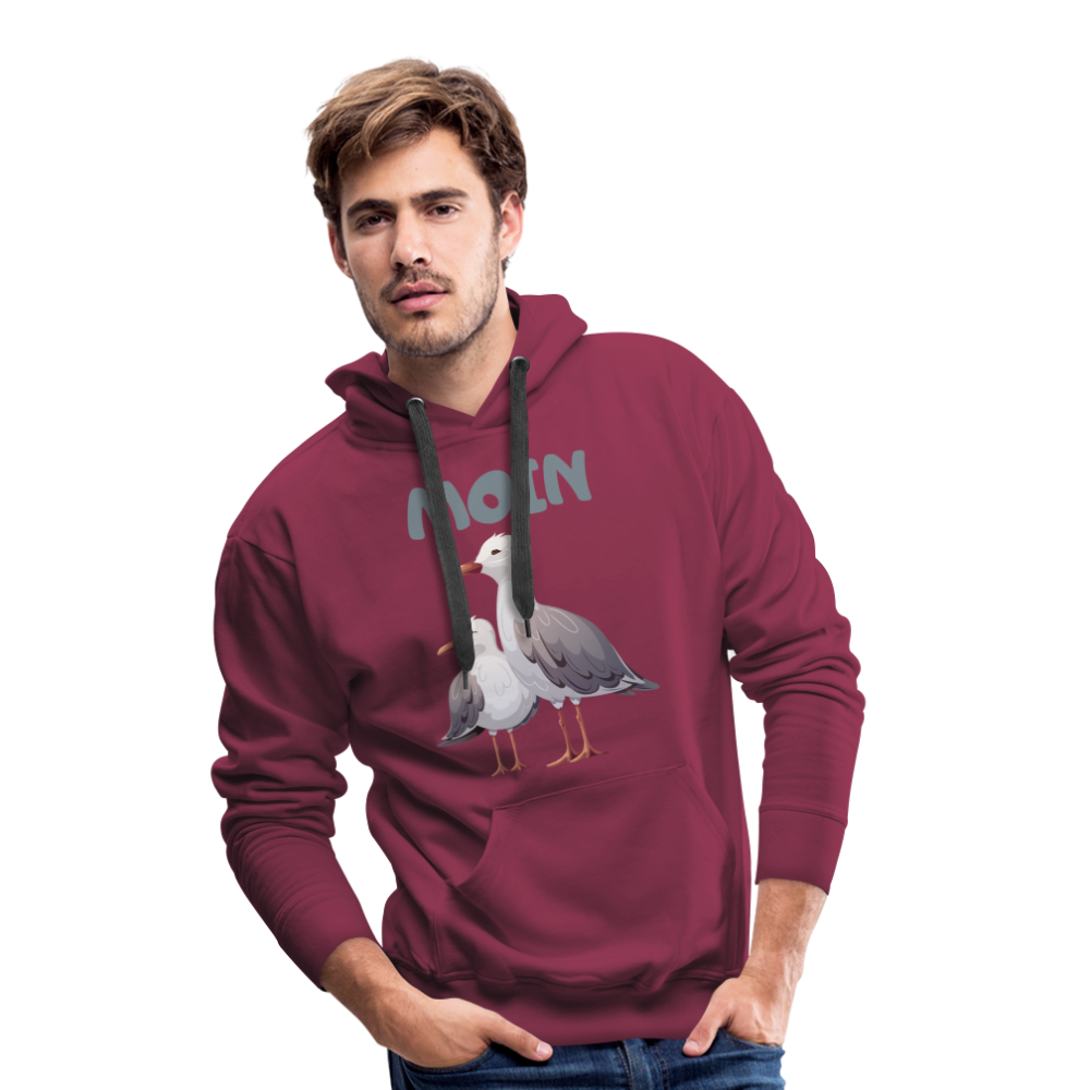 Men’s Premium Hoodie - Moin Möwe - Bordeaux