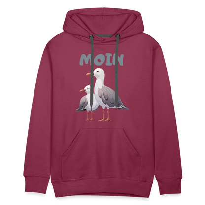 Men’s Premium Hoodie - Moin Möwe - Bordeaux