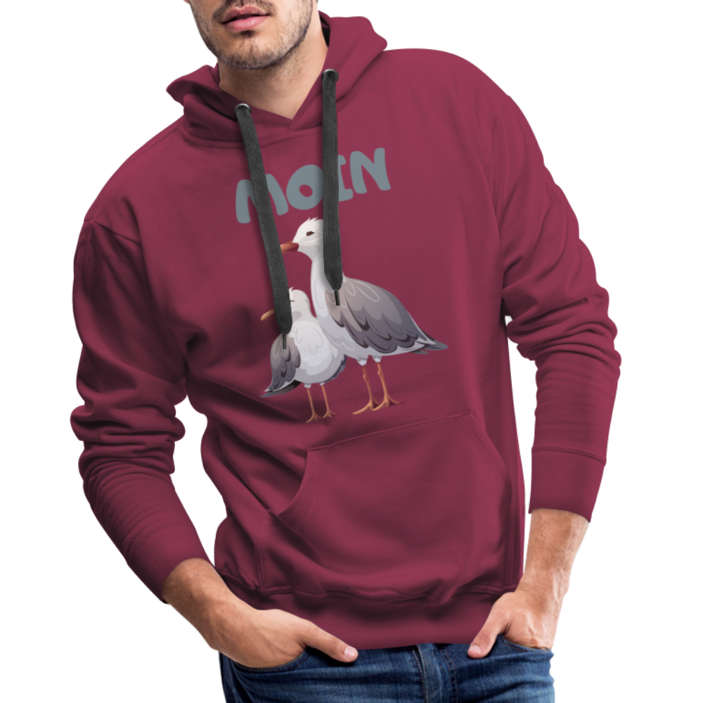 Men’s Premium Hoodie - Moin Möwe - Bordeaux