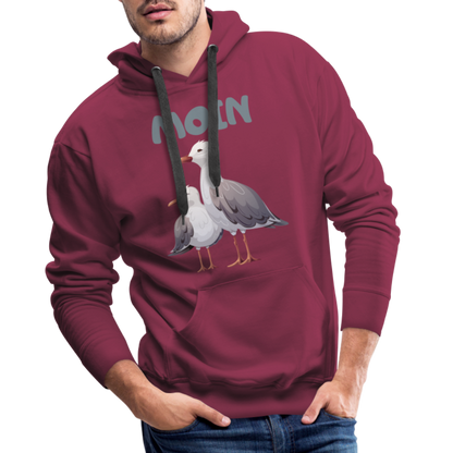 Men’s Premium Hoodie - Moin Möwe - Bordeaux