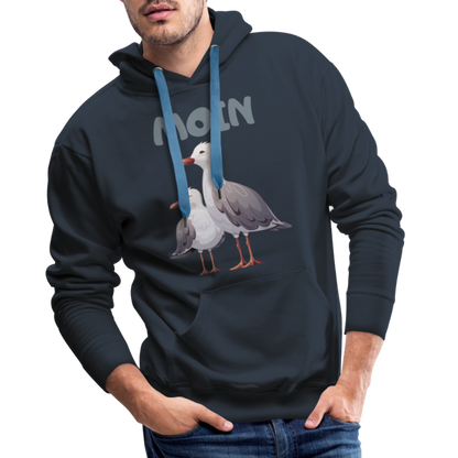 Men’s Premium Hoodie - Moin Möwe - Navy