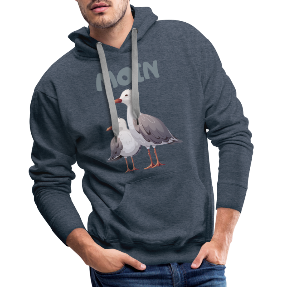 Men’s Premium Hoodie - Moin Möwe - Jeansblau