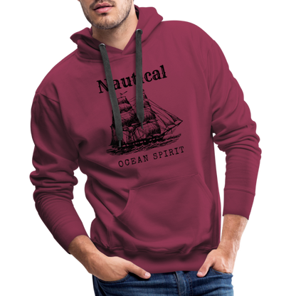 Men’s Premium Hoodie - Nautical Ocean Spirit - Bordeaux