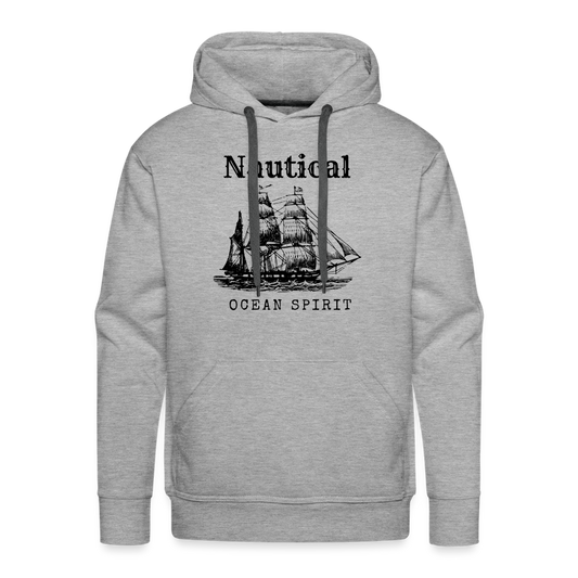 Men’s Premium Hoodie - Nautical Ocean Spirit - Grau meliert