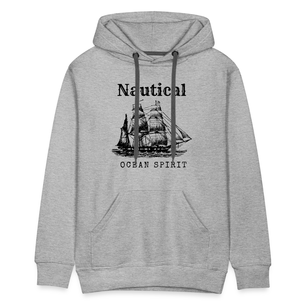 Men’s Premium Hoodie - Nautical Ocean Spirit - Grau meliert