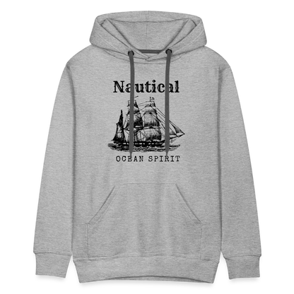 Men’s Premium Hoodie - Nautical Ocean Spirit - Grau meliert