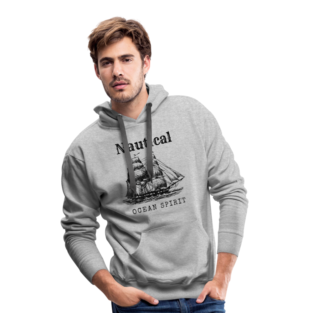 Men’s Premium Hoodie - Nautical Ocean Spirit - Grau meliert