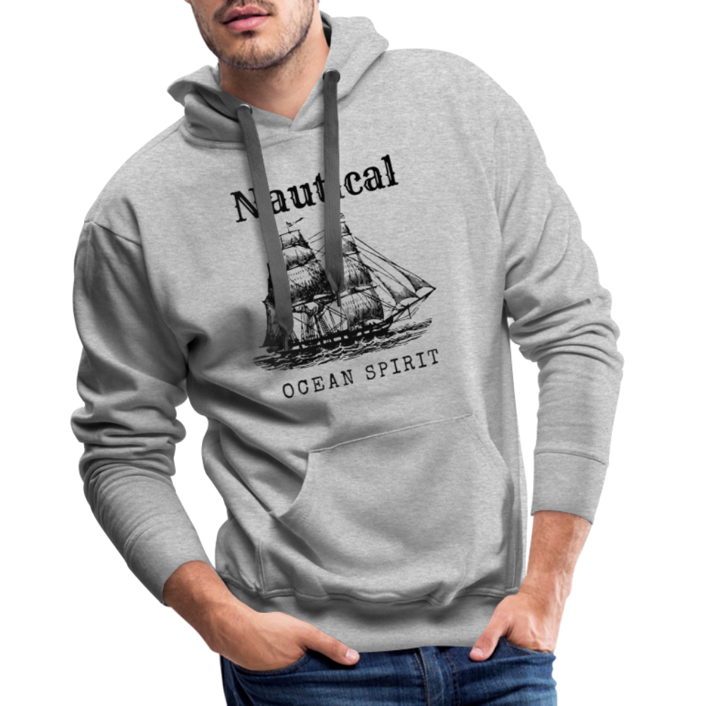 Men’s Premium Hoodie - Nautical Ocean Spirit - Grau meliert