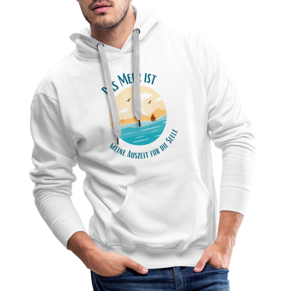 Men’s Premium Hoodie - Auszeit für die Seele - weiß