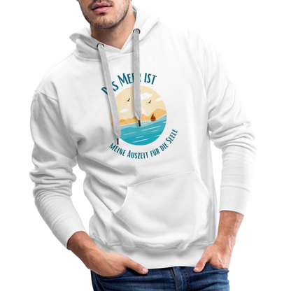 Men’s Premium Hoodie - Auszeit für die Seele - weiß