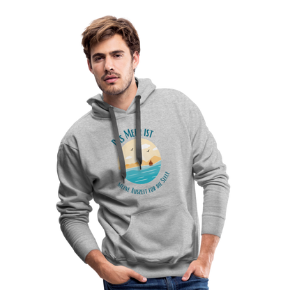 Men’s Premium Hoodie - Auszeit für die Seele - Grau meliert