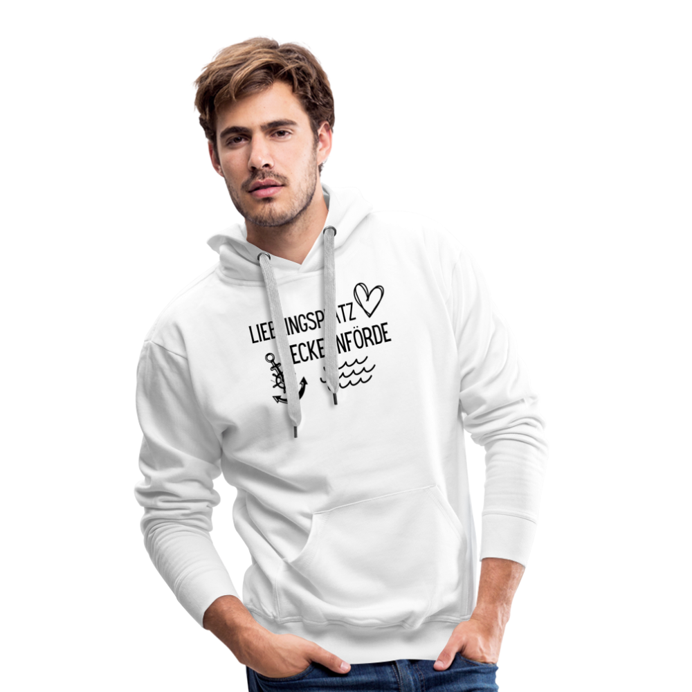 Men’s Premium Hoodie - Lieblingsplatz Eckernförde - weiß