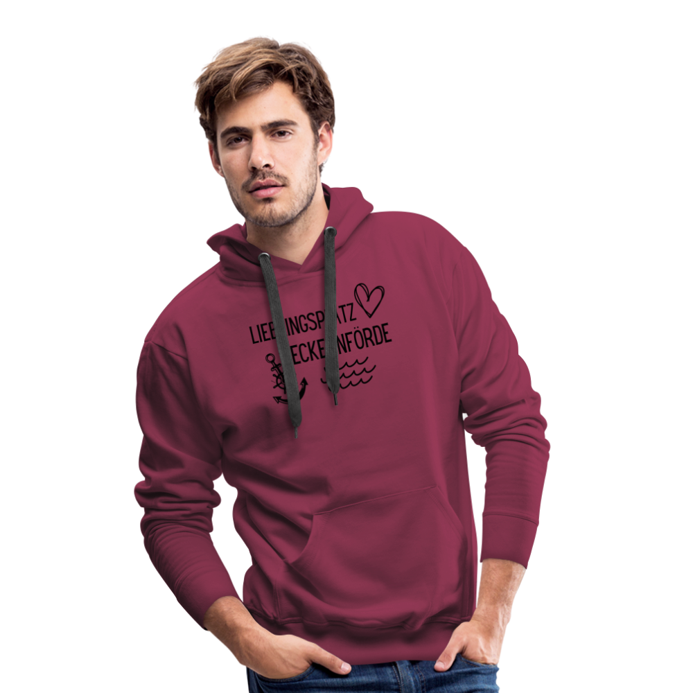 Men’s Premium Hoodie - Lieblingsplatz Eckernförde - Bordeaux