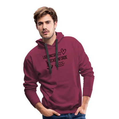 Men’s Premium Hoodie - Lieblingsplatz Eckernförde - Bordeaux