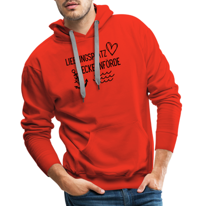 Men’s Premium Hoodie - Lieblingsplatz Eckernförde - Rot