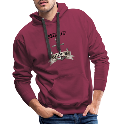 Men’s Premium Hoodie - Ankerplatz Eckernförde - Bordeaux