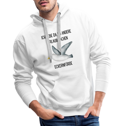 Men’s Premium Hoodie - Wo andere Urlaub machen - weiß