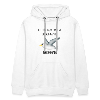 Men’s Premium Hoodie - Wo andere Urlaub machen - weiß