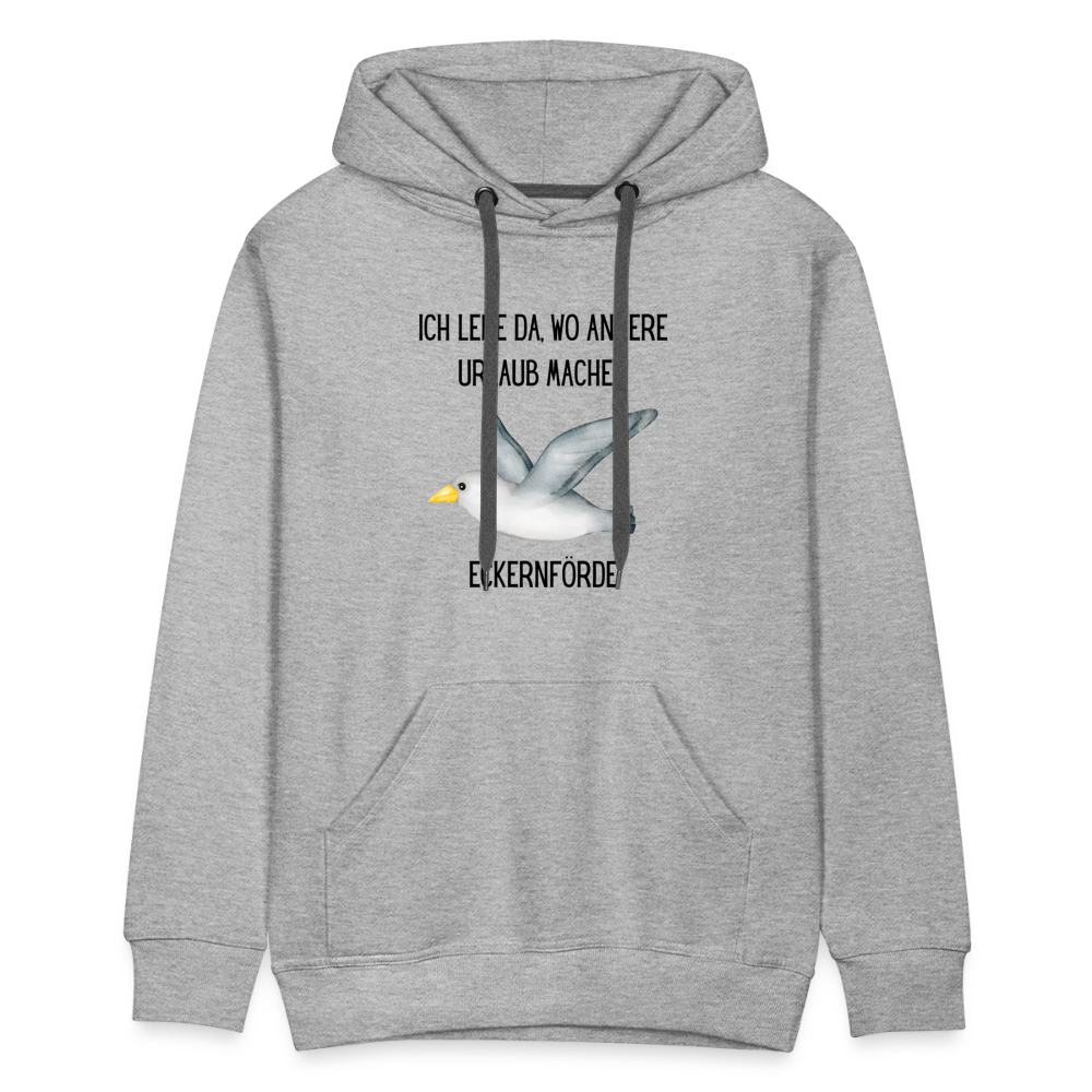 Men’s Premium Hoodie - Wo andere Urlaub machen - Grau meliert