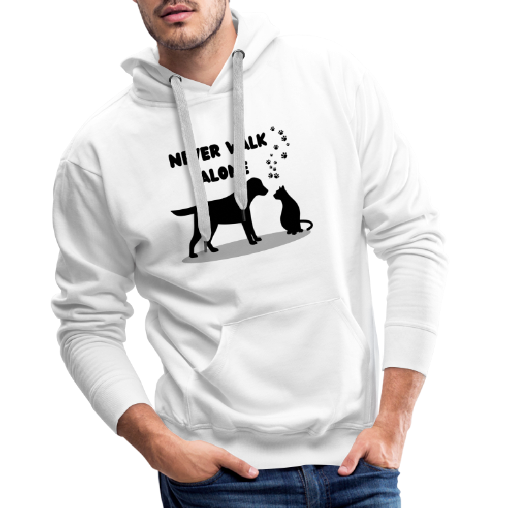 Men’s Premium Hoodie - Never walk alone - weiß