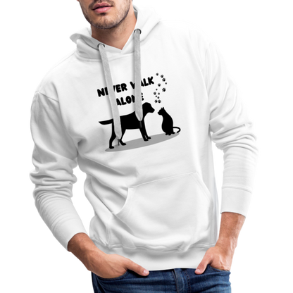 Men’s Premium Hoodie - Never walk alone - weiß